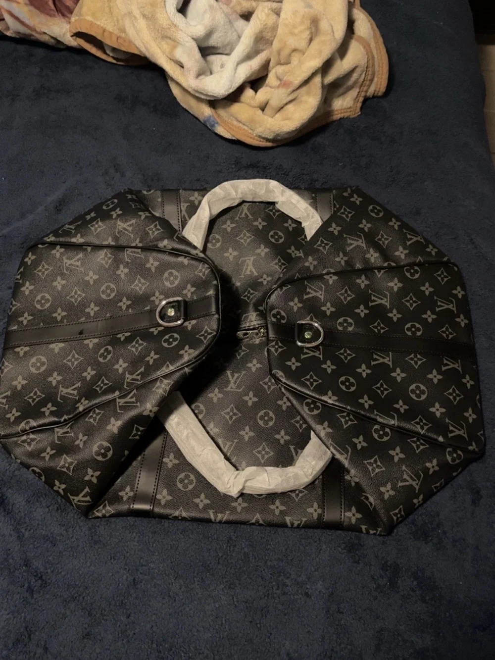 Louis Vuitton Monogram Travel Duffel in Black and Gray